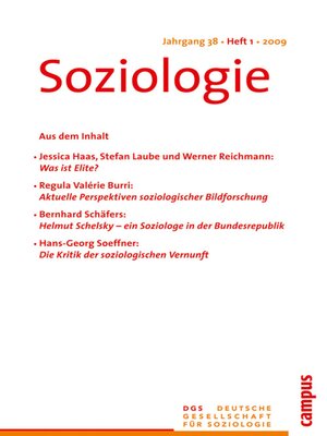cover image of Soziologie 1.2009